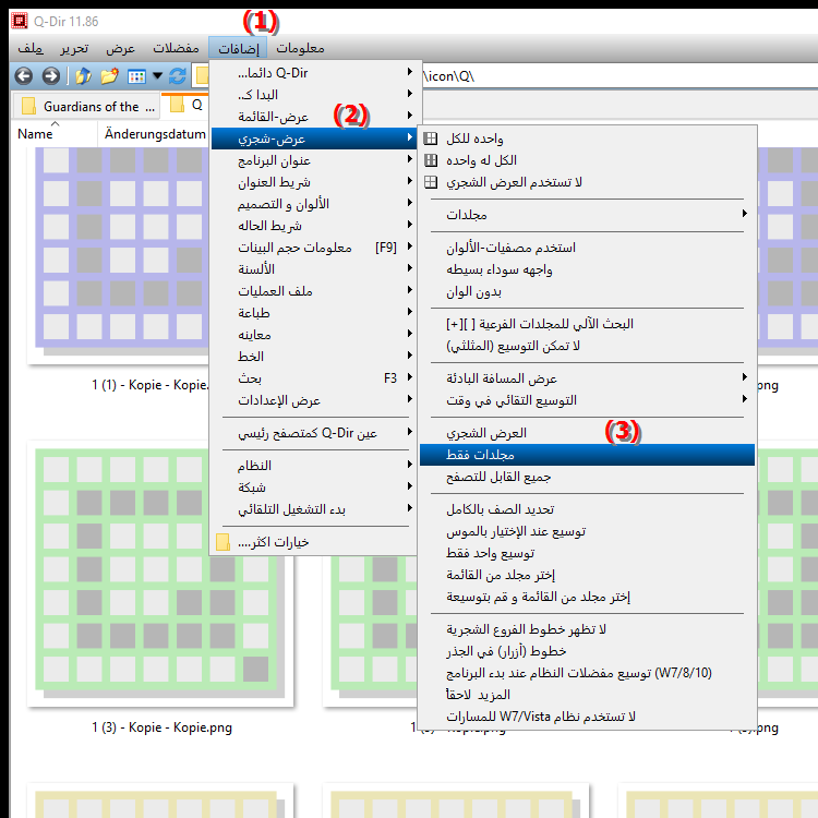 كيف يمكنني ضبط بنية الدليل في File Explorer لإظهار الدلائل فقط